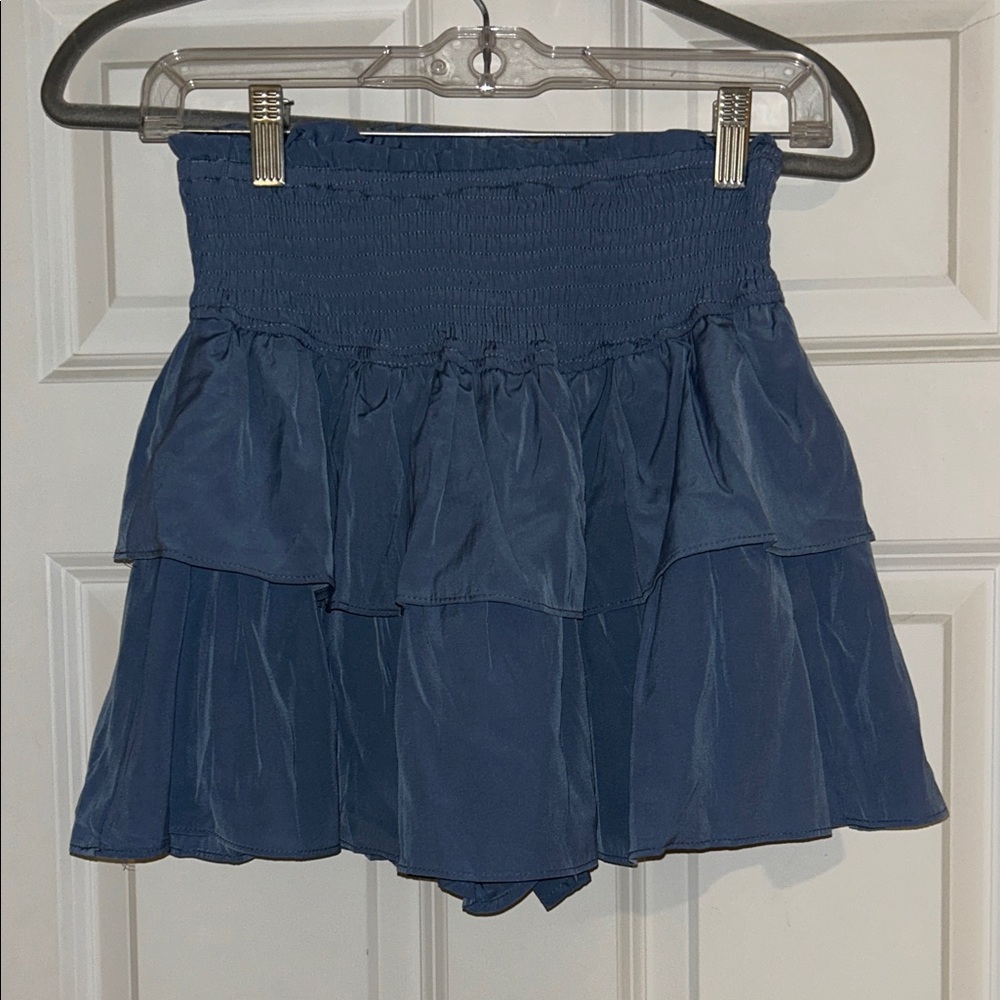 Blue Ruffled Skirt